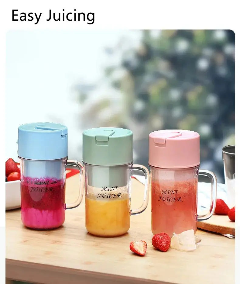 Glass Bottle Blender, 6 Blades Portable Electric Juicer