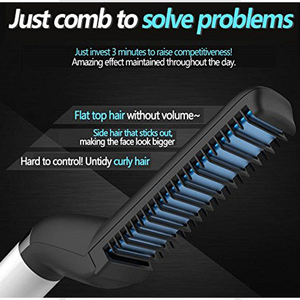 Hair Beard Straightener Modelling Comb Ceramic Iron bestonline.pk