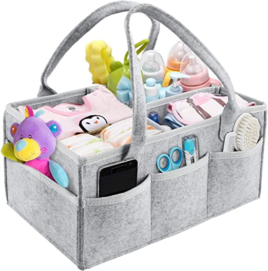 Baby Diaper Caddy Organizer / Portable Storage Basket (Pack of 2)