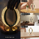 Rechargeable Crystal Lamp Touch Sensor Control