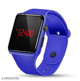 Children Watches LED Digital Clock Silicone Watchband Square Sports Electronic Clock for Boys and Girls