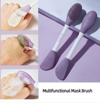 Facial Wash Brush Cleaner Skincare Double-Ended Mask Brush Applicator Massage