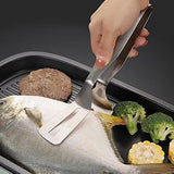 Stainless Steel Food Tong BBQ Fish Meat Bread Steak Clip