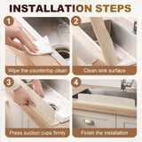 Silicone Kitchen Sink Splash Guard & Faucet Drip Catcher Tray
