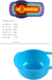Measuring Cup & Spoon 6Pcs Set Colorful Plastic