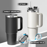Stainless Steel Vacuum Tumbler Flip Straw 40oz