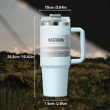 Stainless Steel Vacuum Tumbler Flip Straw 40oz