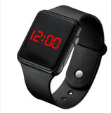 Children Watches LED Digital Clock Silicone Watchband Square Sports Electronic Clock for Boys and Girls