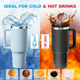 Stainless Steel Vacuum Tumbler Flip Straw 40oz