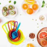Measuring Cup & Spoon 6Pcs Set Colorful Plastic