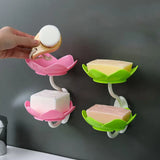 Wall Mounted Double Layer Flower Shaped Soap Holder