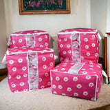 110GSM Cloth Storage Bag Pink (Pack of 4)