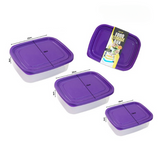 Airtight Food Storage Box With Lid Pack Of 3
