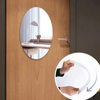 Flexible self adhesive non-glass mirror sticker