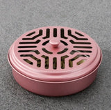 Mosquitoes Coil Holder Tray Stainless Steel Round Rack Plate for Spirals Incense