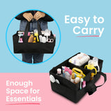 Diaper Caddy Large Black: Baby Essentials Organizer