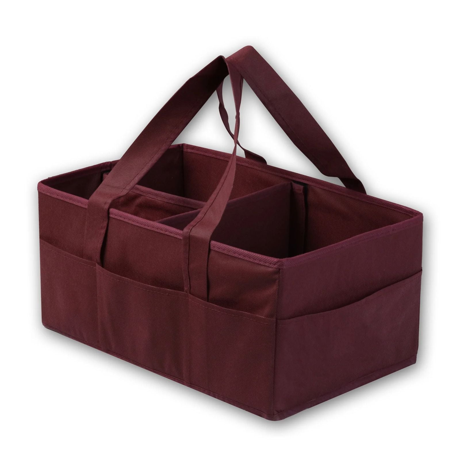 Portable Large Maroon Diaper Caddy Baby Diaper Organizer