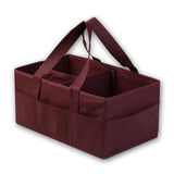Portable Large Maroon Diaper Caddy Baby Diaper Organizer