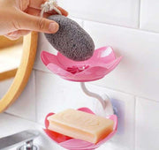Wall Mounted Double Layer Flower Shaped Soap Holder